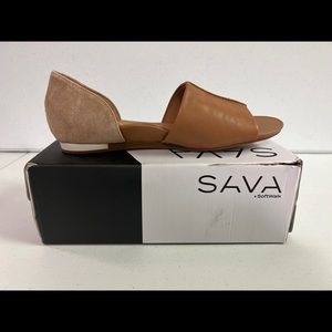 Sava Women's Calera Flat Slip On Sandal Tan Size 8.5